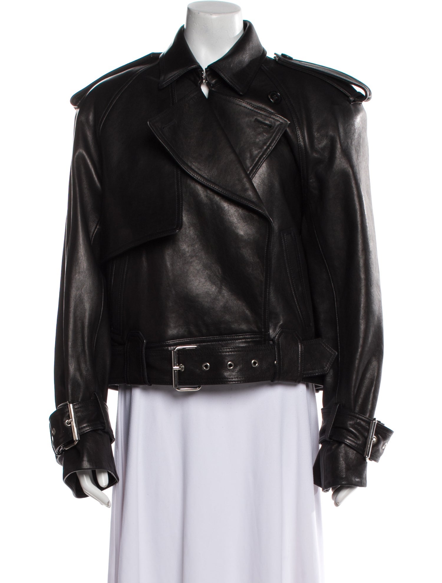 Khaite Leather Biker Jacket