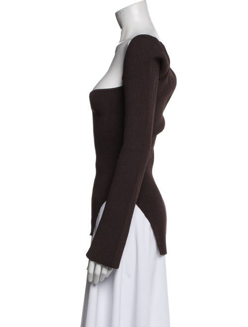 Khaite Square Neckline Long Sleeve Top