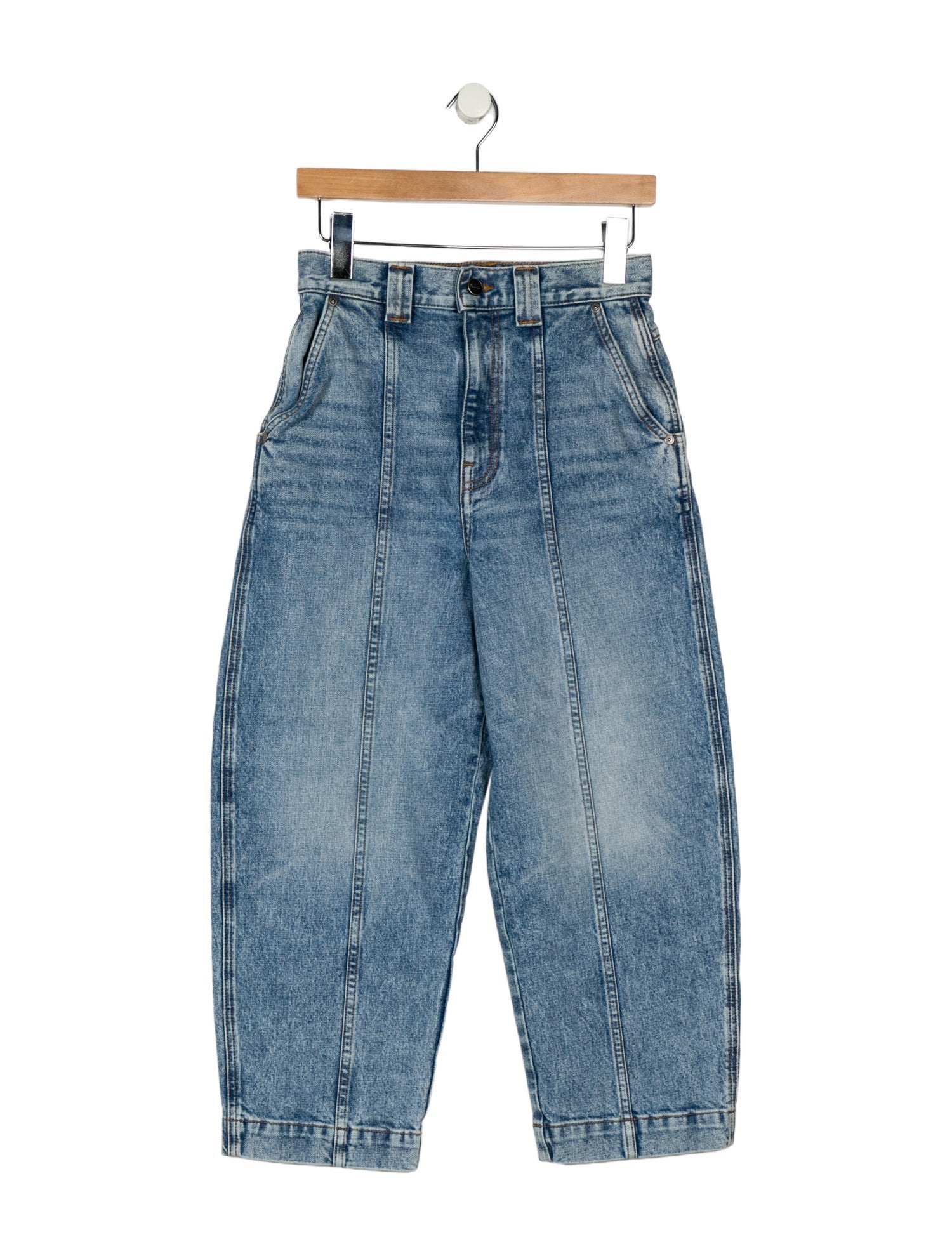 Khaite High-Rise Straight Leg Jeans