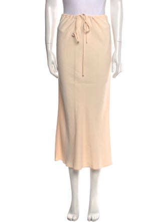 Khaite Raw-Edge Trim Midi Length Skirt