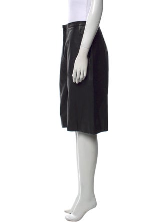 Khaite Leather Knee-Length Shorts