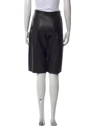 Khaite Leather Knee-Length Shorts