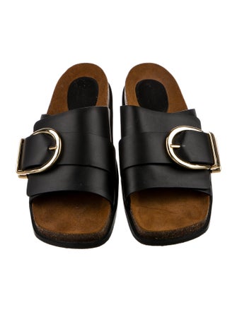 Khaite Leather Slides
