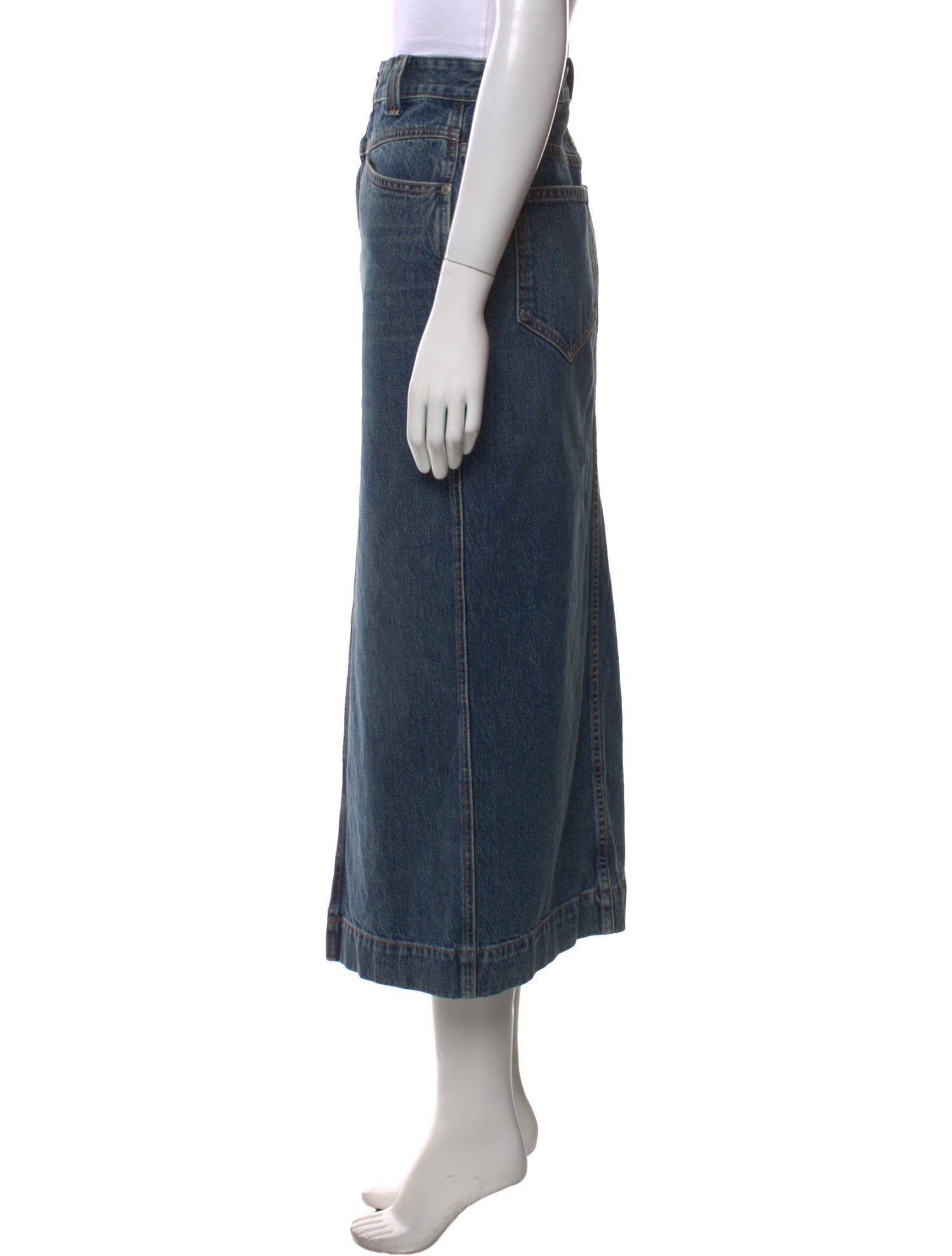 Khaite Cutout Accent Midi Length Skirt