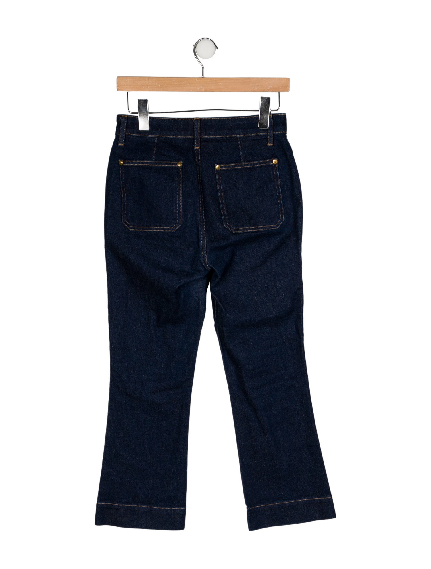 Khaite Mid-Rise Straight Leg Jeans