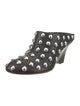 Khaite Leather Studded Accents Mules