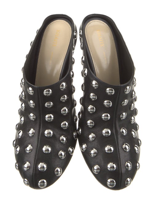 Khaite Leather Studded Accents Mules