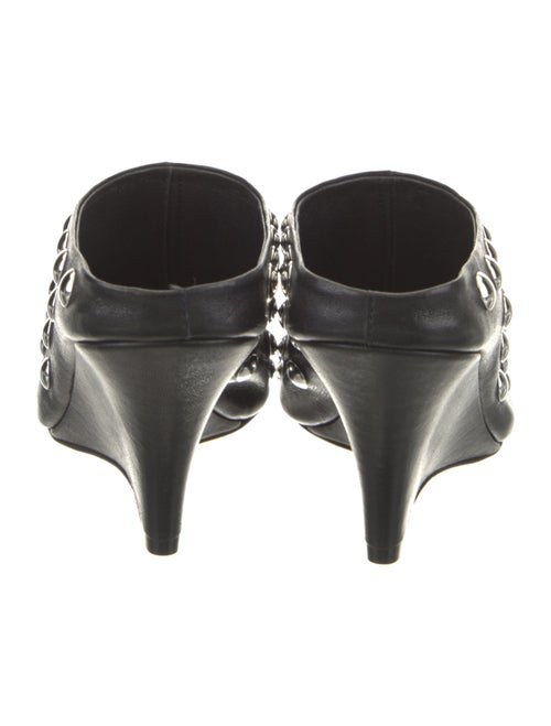 Khaite Leather Studded Accents Mules