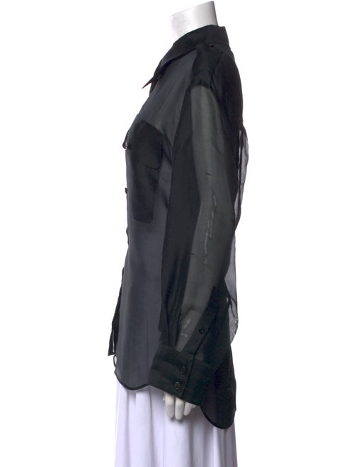 Khaite Long Sleeve Button-Up Top