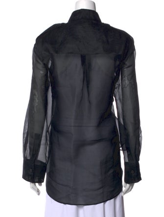 Khaite Long Sleeve Button-Up Top