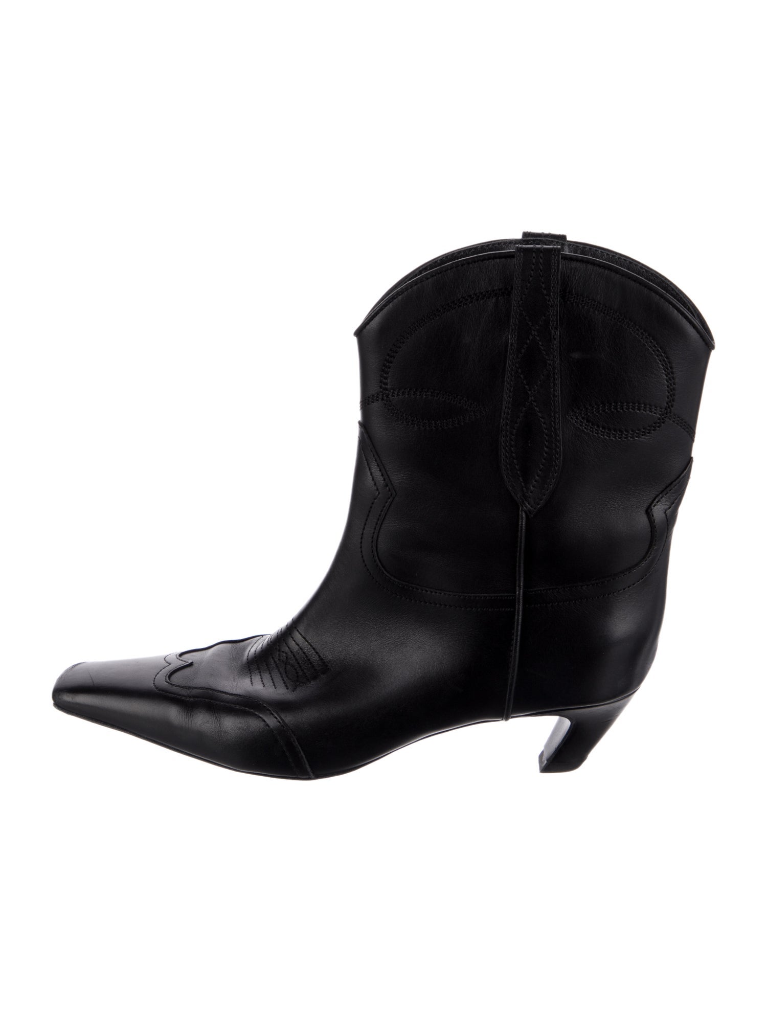 Khaite Leather Western Boots