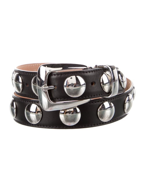 Khaite Leather Studded Accents Waist Belt