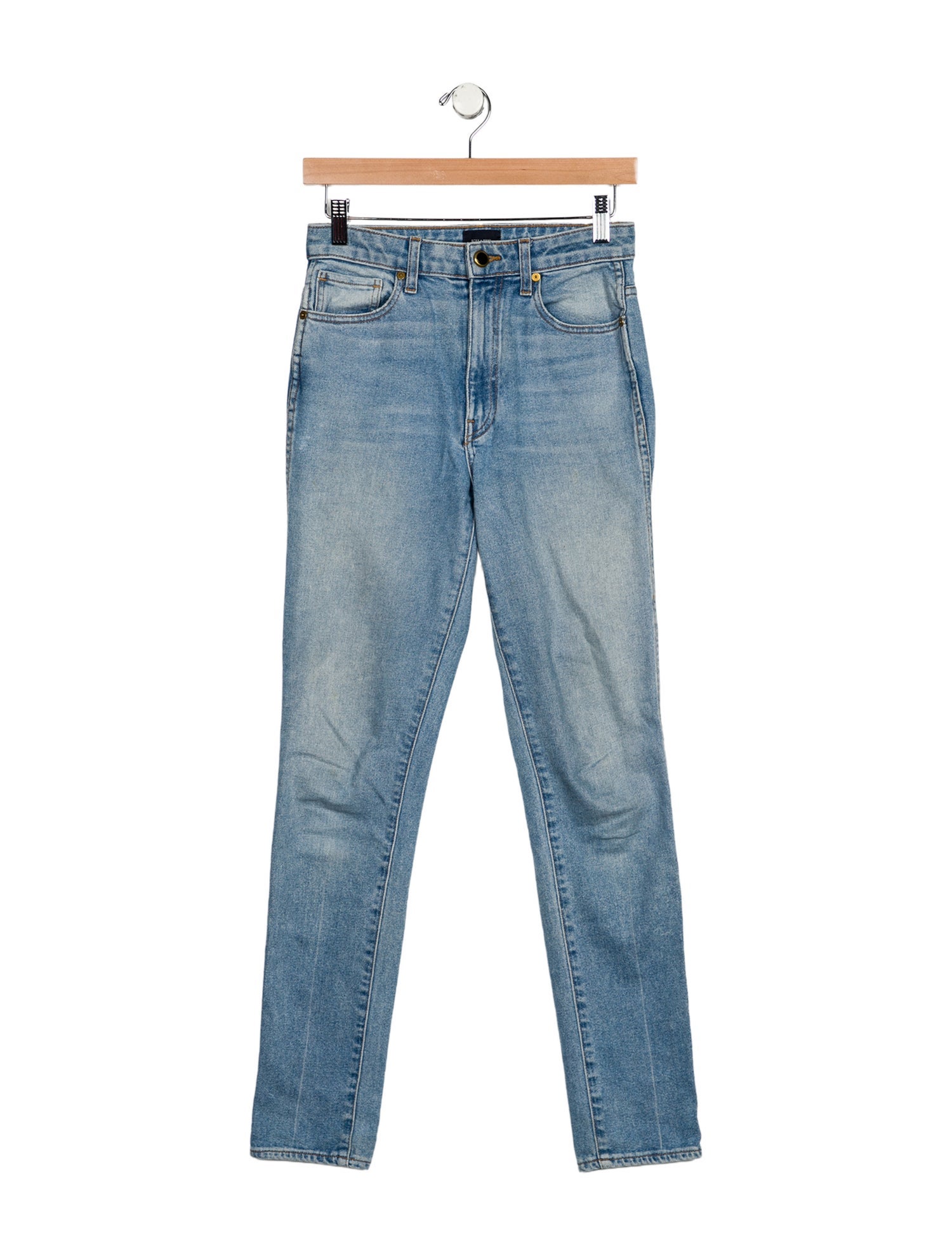 Khaite Mid-Rise Skinny Leg Jeans