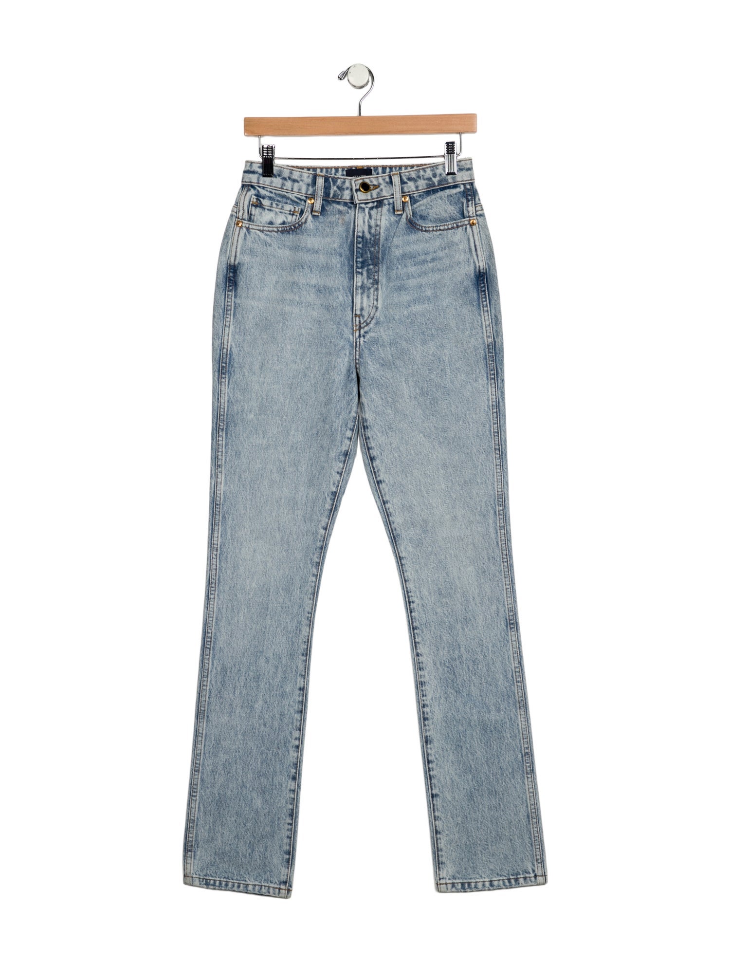 Khaite High-Rise Straight Leg Jeans