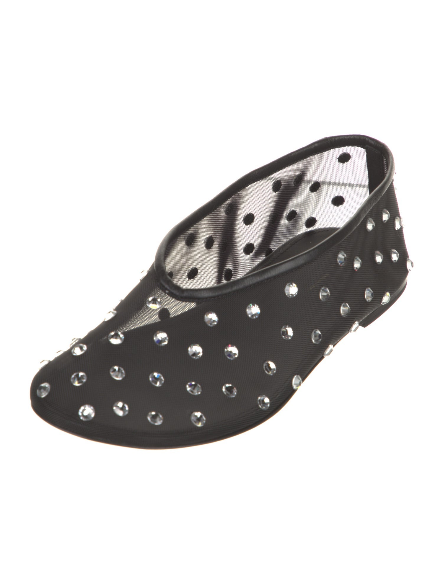 Khaite Mesh Crystal Embellishments Ballet Flats