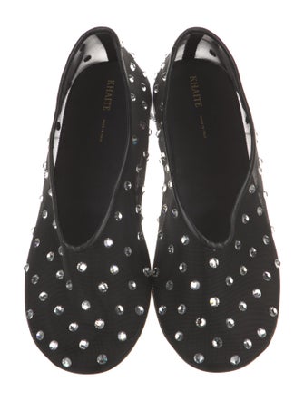 Khaite Mesh Crystal Embellishments Ballet Flats