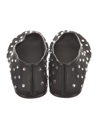 Khaite Mesh Crystal Embellishments Ballet Flats