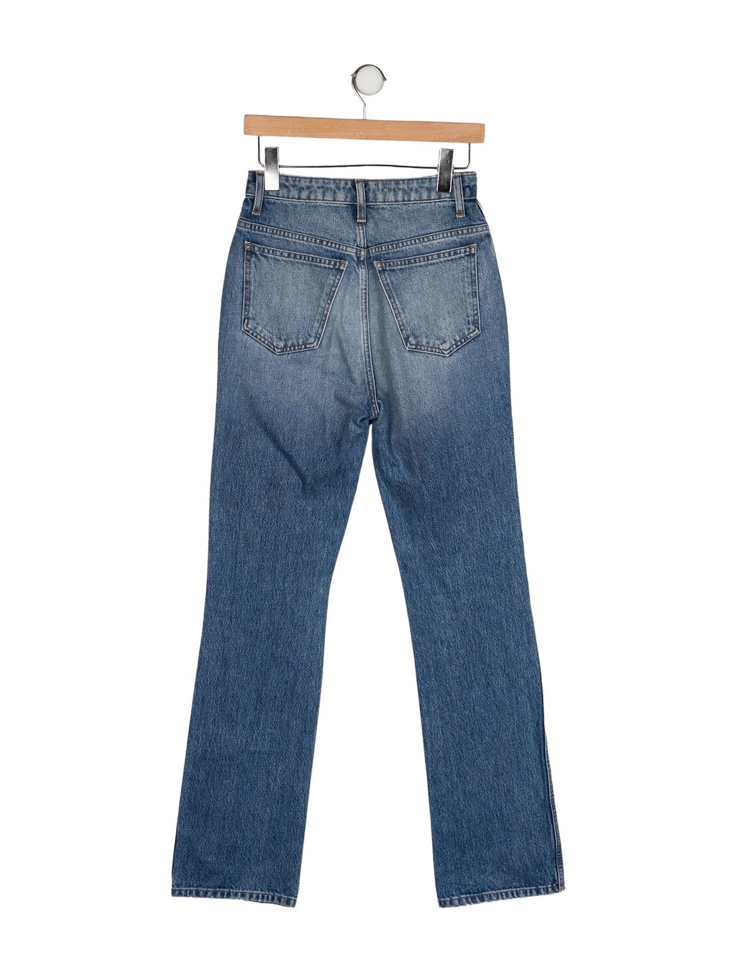 Khaite High-Rise Straight Leg Jeans