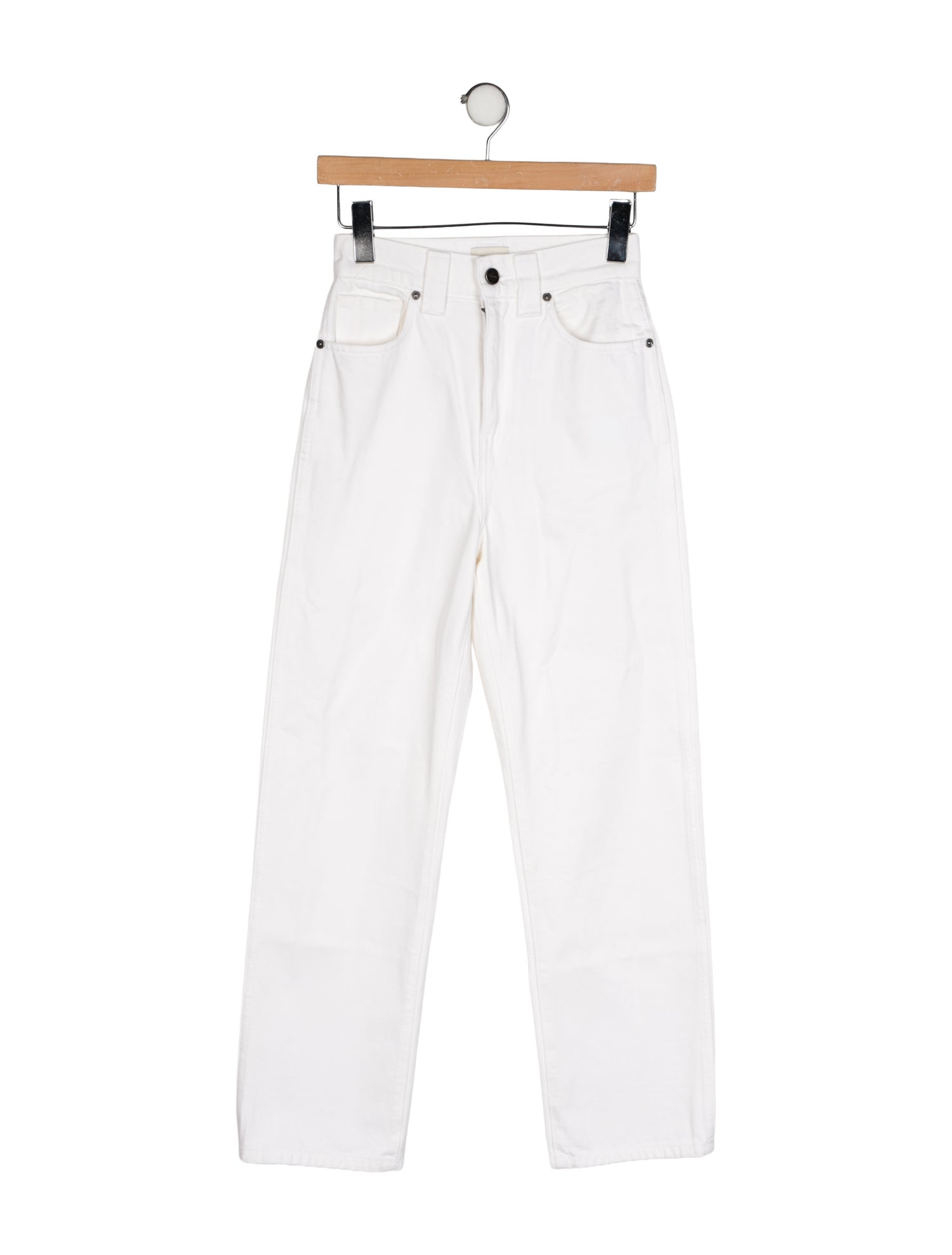 Khaite High-Rise Straight Leg Jeans