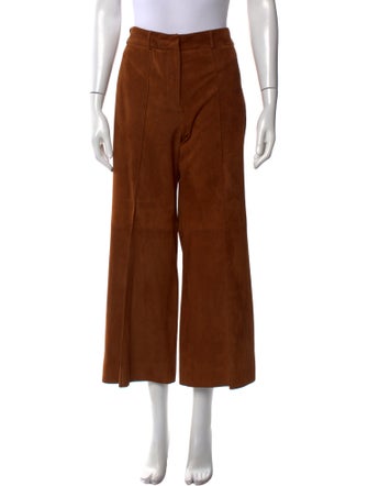 Khaite Suede Wide Leg Pants