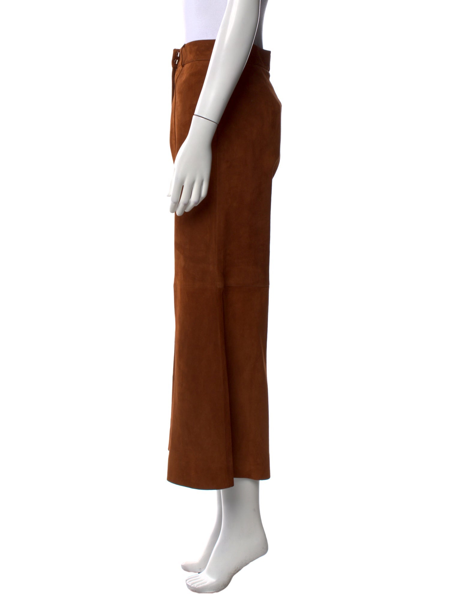 Khaite Suede Wide Leg Pants