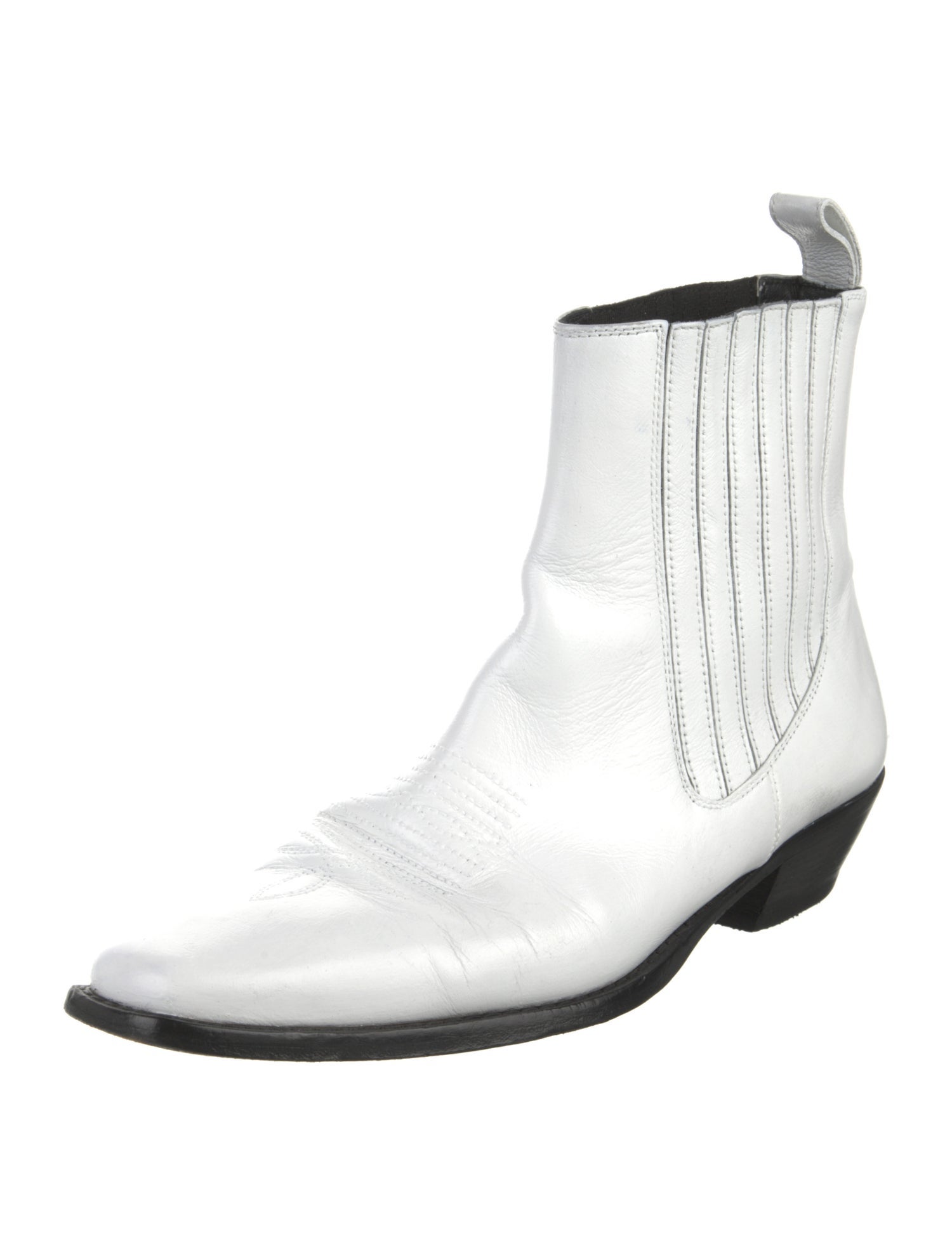 Khaite Leather Western Boots