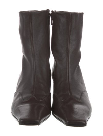 Khaite Leather Studded Accents Sock Boots