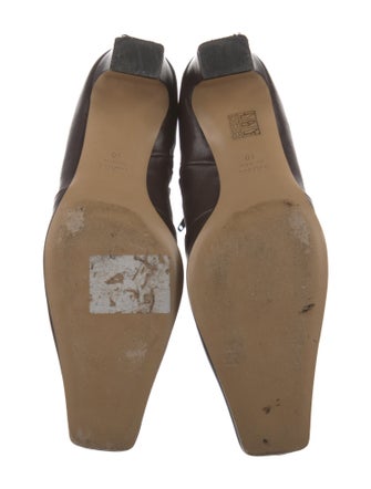 Khaite Leather Studded Accents Sock Boots