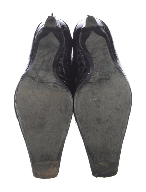 Khaite Embossed Leather Animal Print Lace-Up Boots