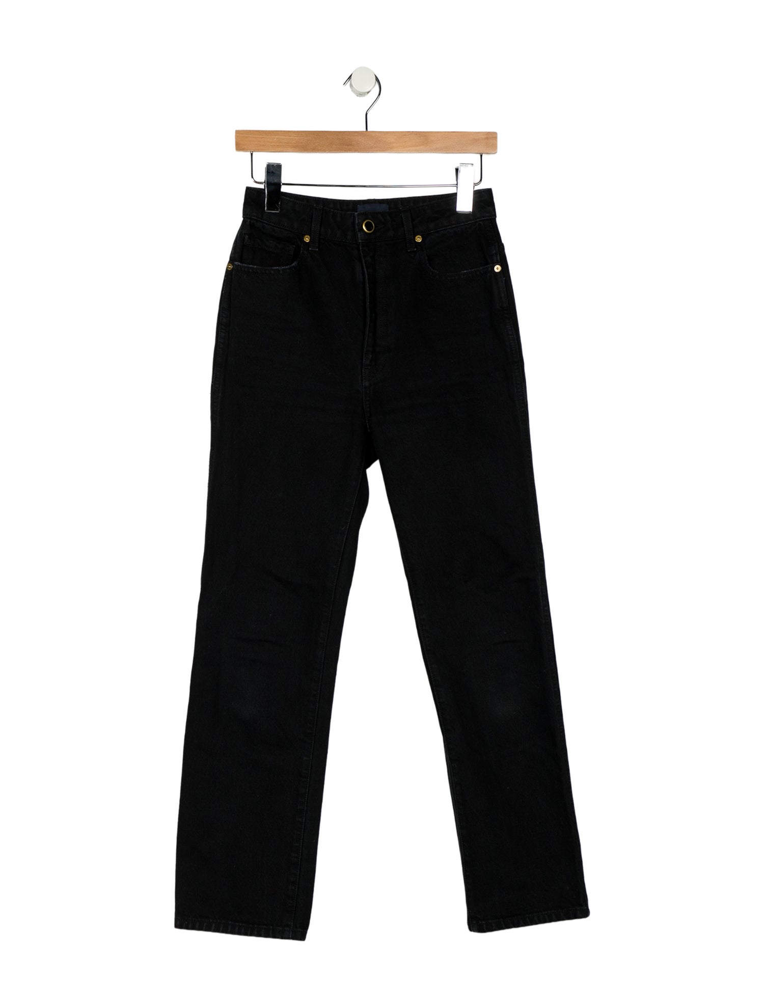Khaite Mid-Rise Straight Leg Jeans