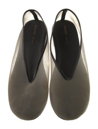 Khaite Mesh Leather Trim Embellishment Ballet Flats