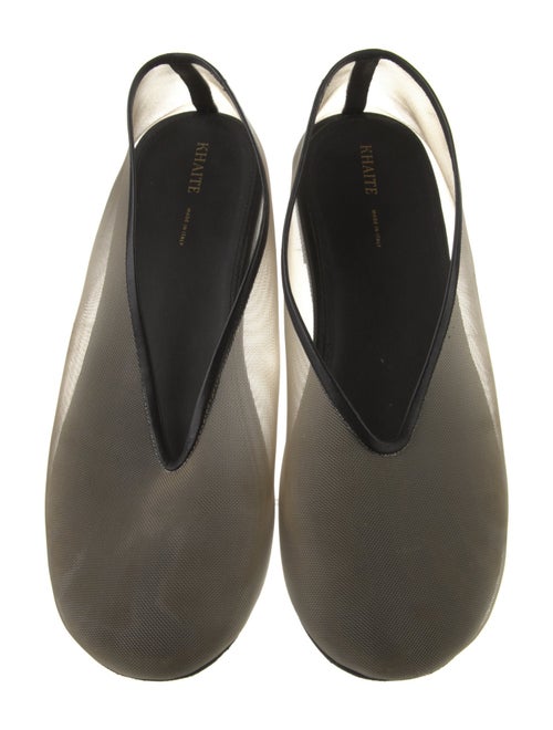 Khaite Mesh Leather Trim Embellishment Ballet Flats