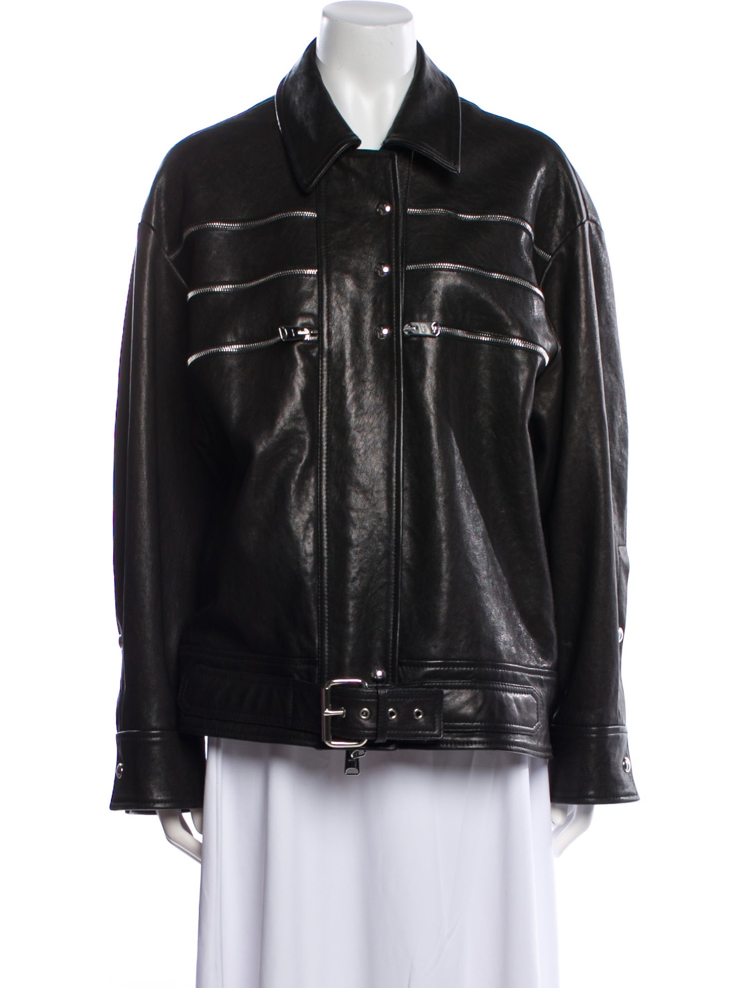 Khaite Leather Biker Jacket