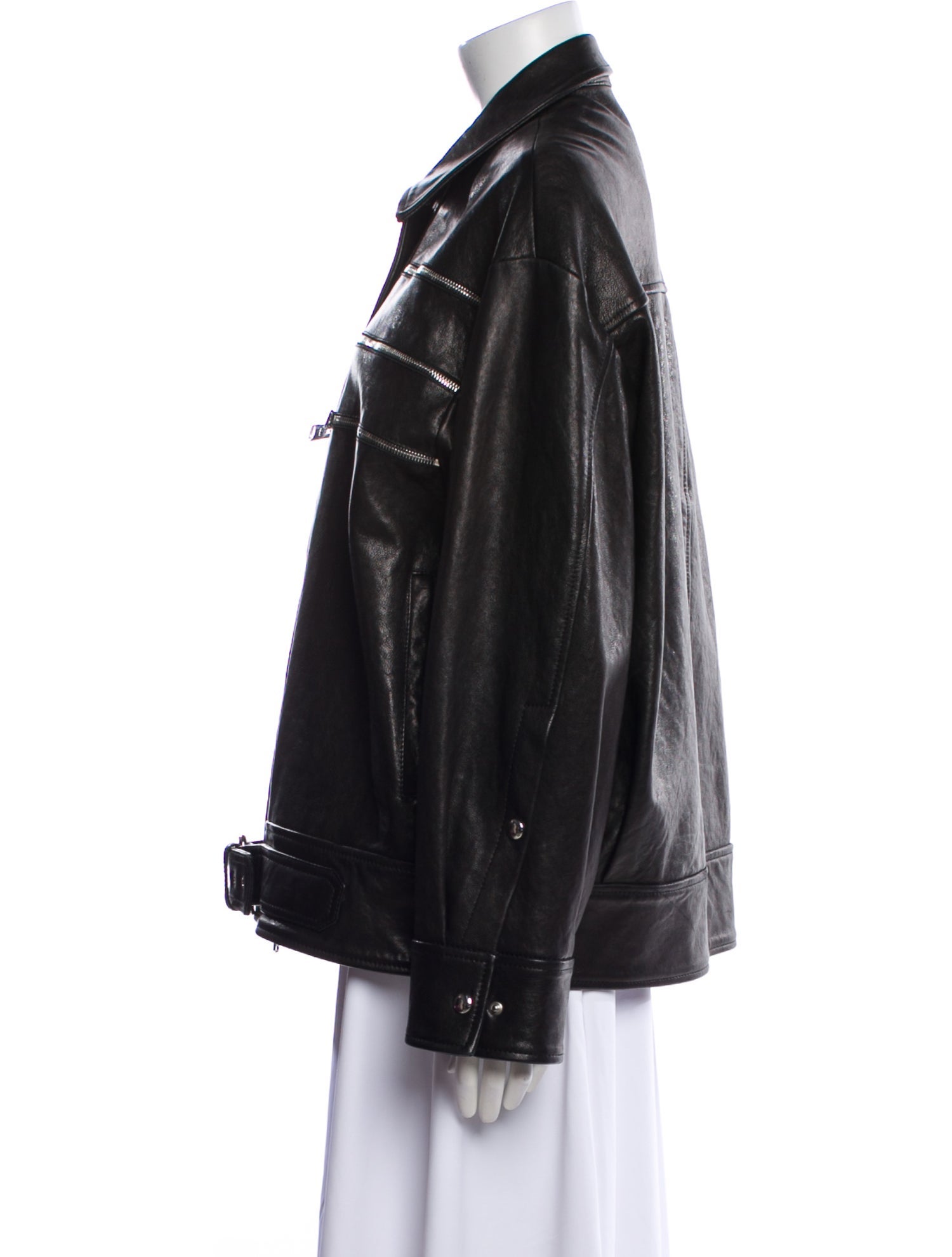 Khaite Leather Biker Jacket