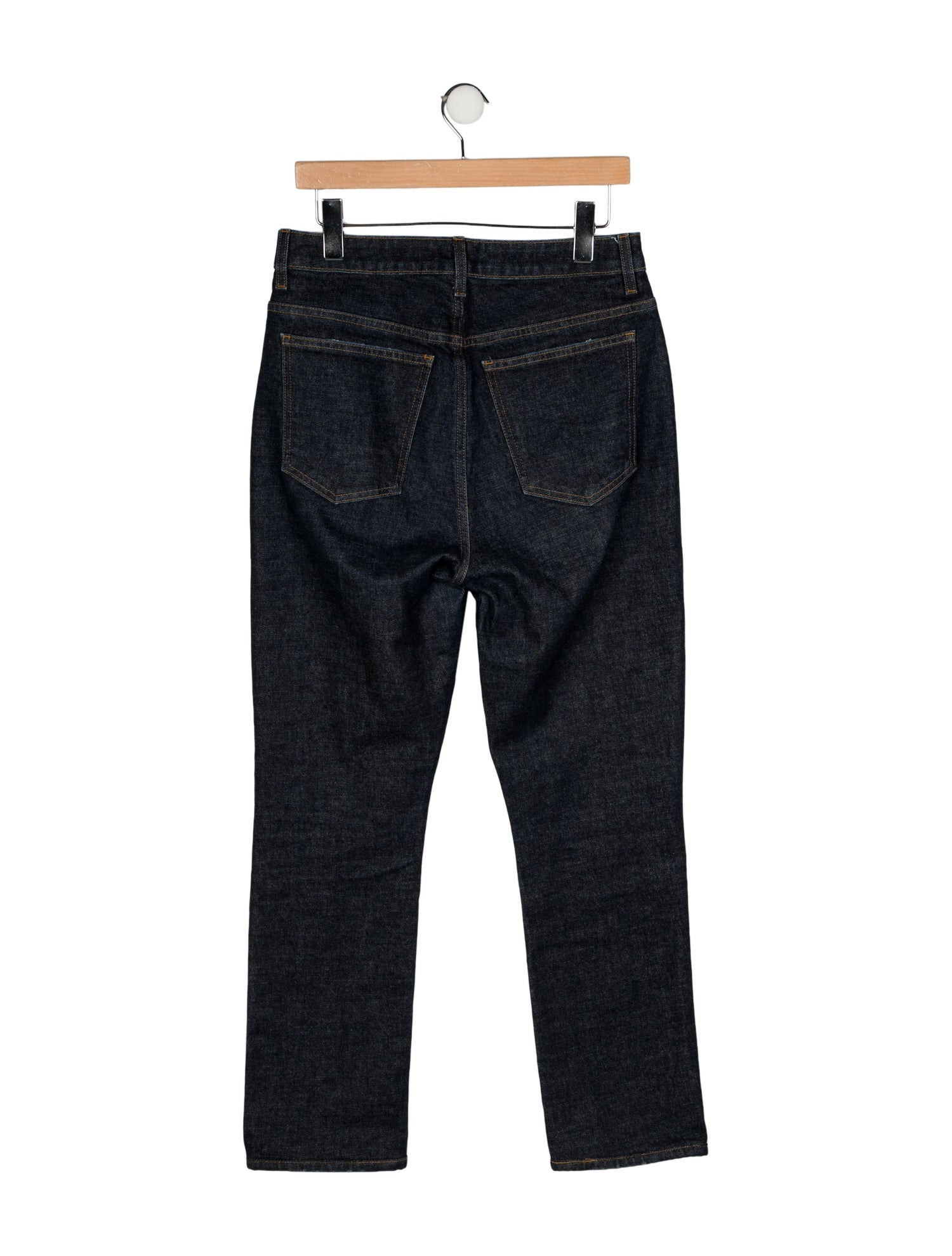 Khaite High-Rise Straight Leg Jeans
