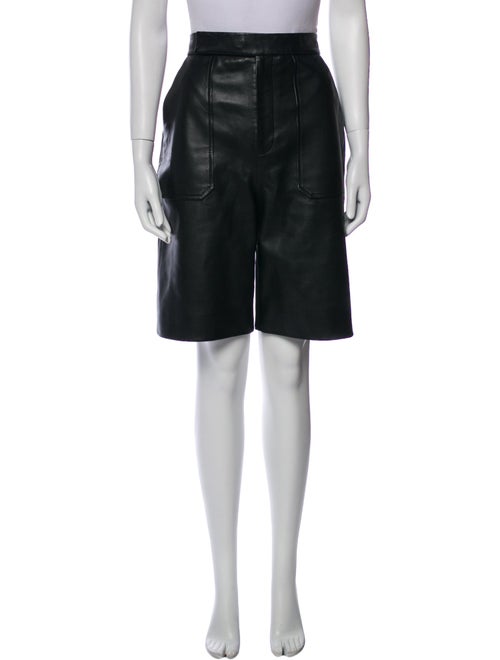 Khaite Leather Knee-Length Shorts
