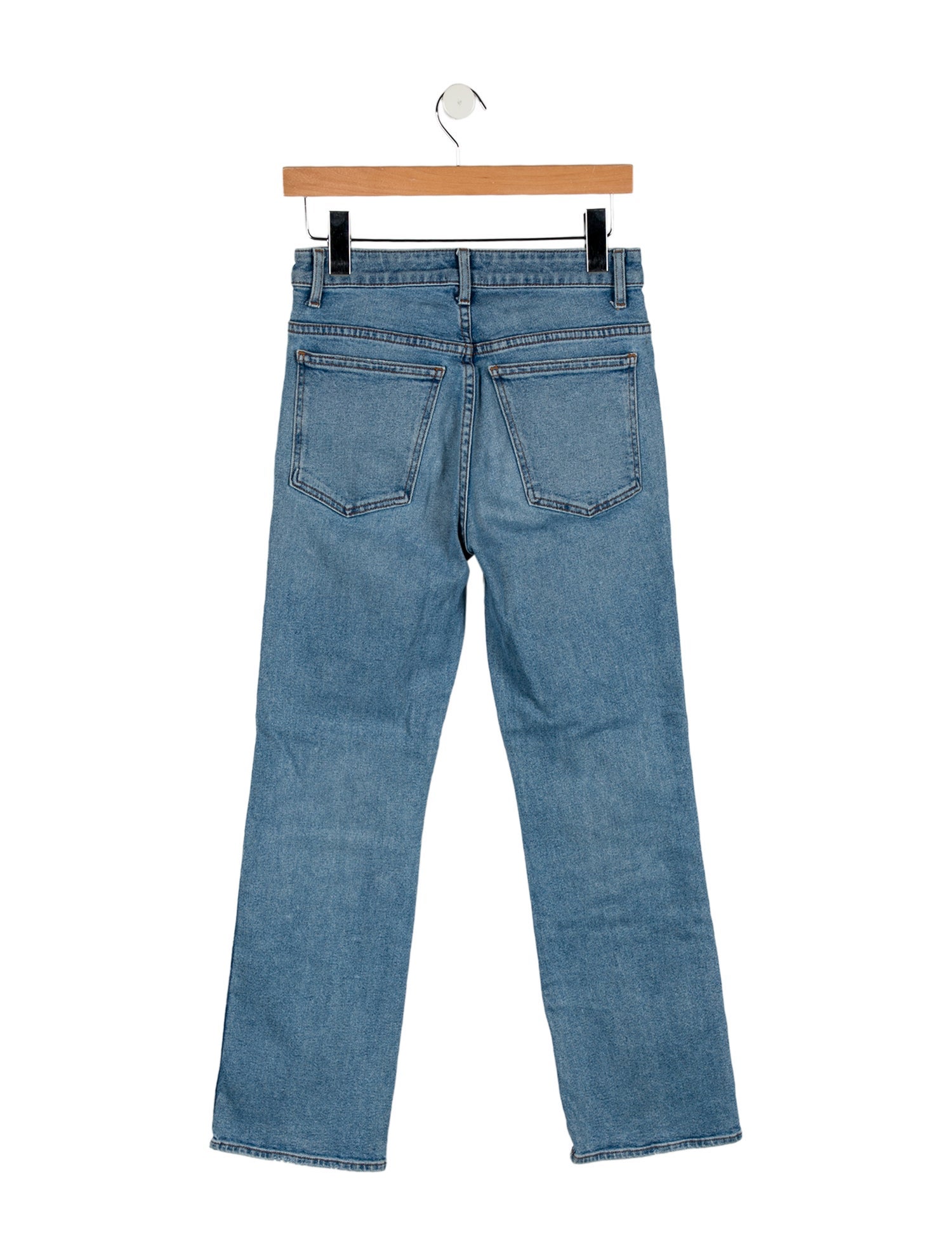 Khaite Mid-Rise Straight Leg Jeans