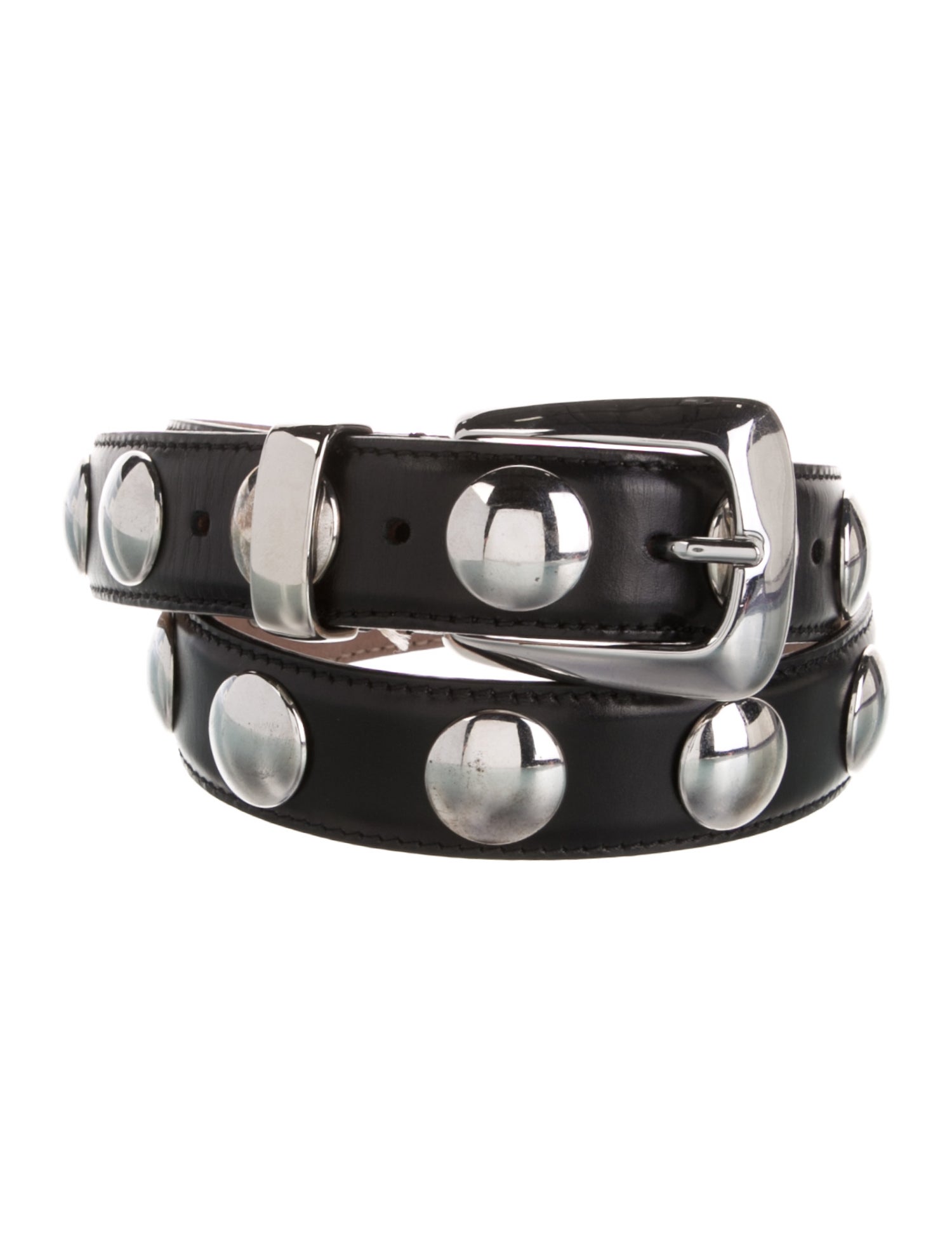 Khaite Leather Studded Accents Belt