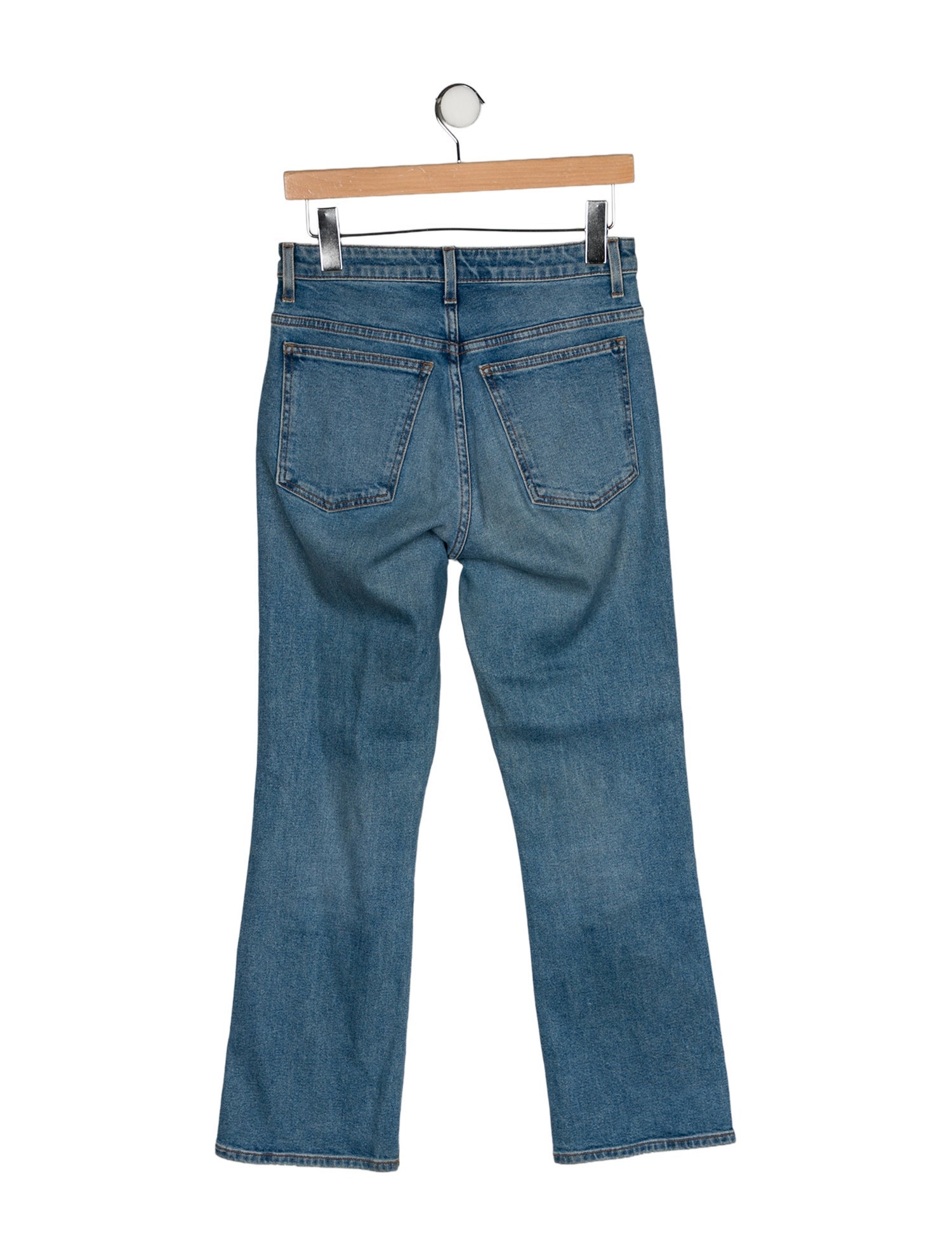 Khaite Mid-Rise Straight Leg Jeans