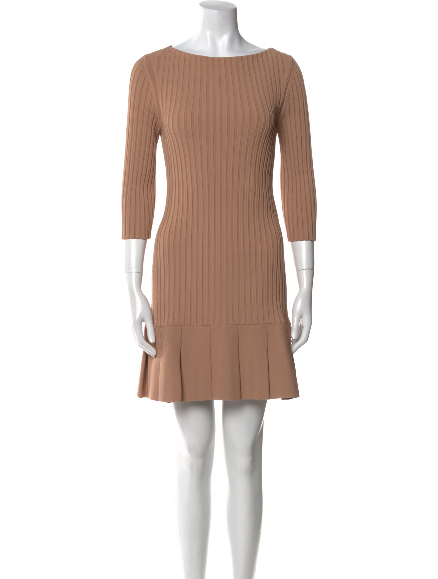 Khaite Bateau Neckline Mini Dress