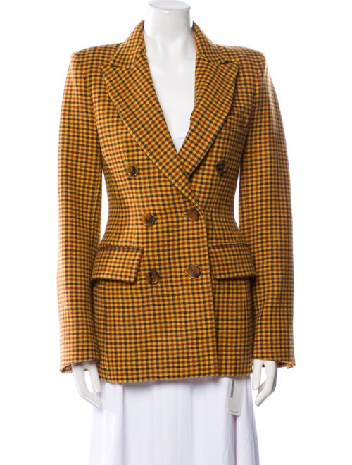 Khaite Virgin Wool Plaid Print Blazer