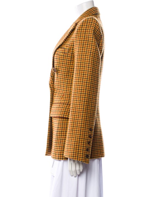 Khaite Virgin Wool Plaid Print Blazer