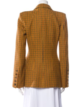 Khaite Virgin Wool Plaid Print Blazer
