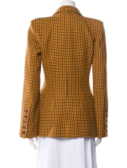 Khaite Virgin Wool Plaid Print Blazer