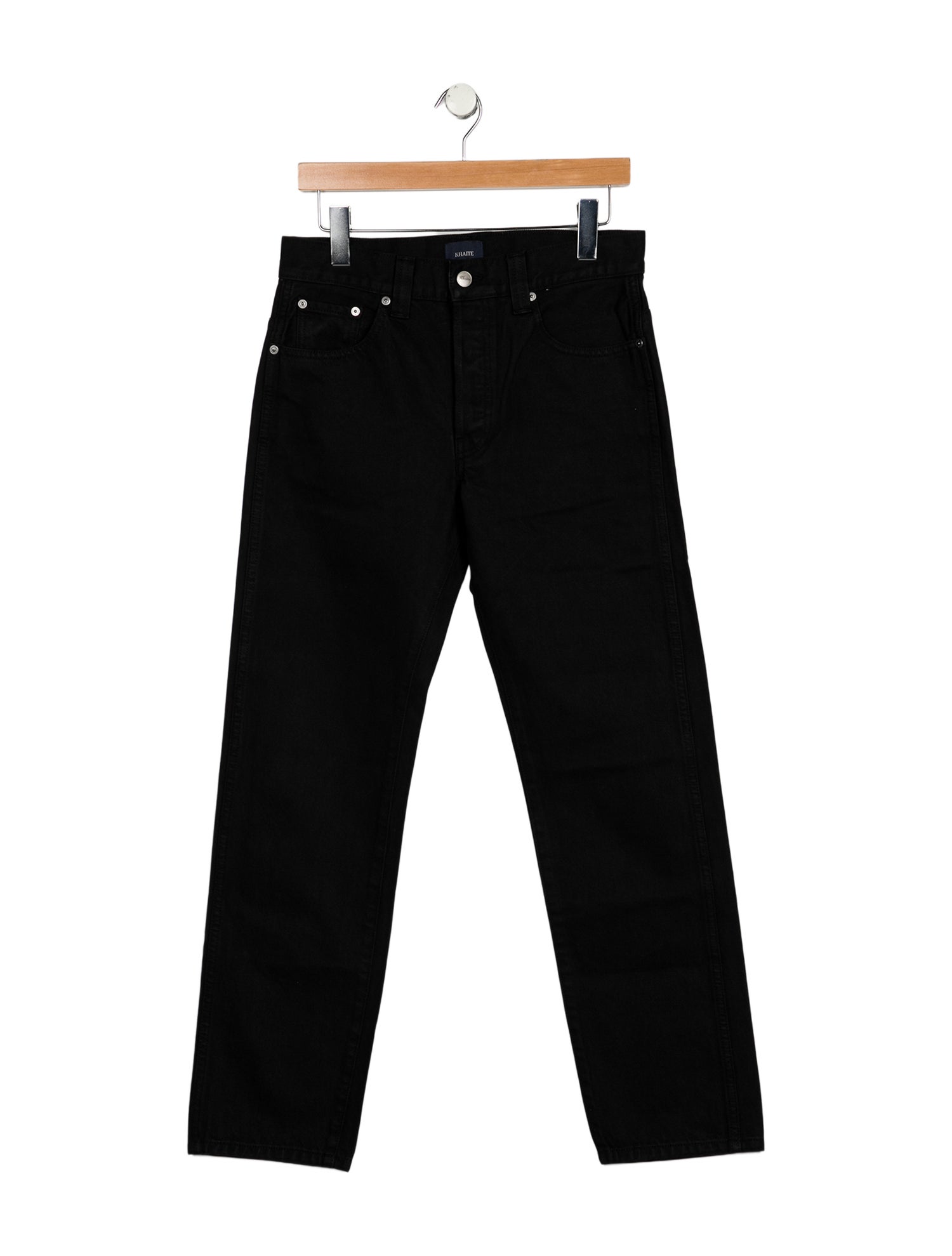 Khaite Mid-Rise Straight Leg Jeans