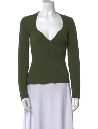 Khaite V-Neck Long Sleeve Top