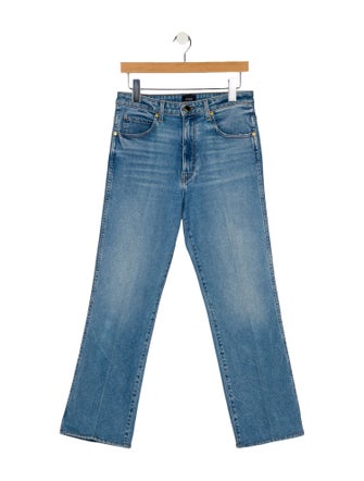 Khaite High-Rise Straight Leg Jeans