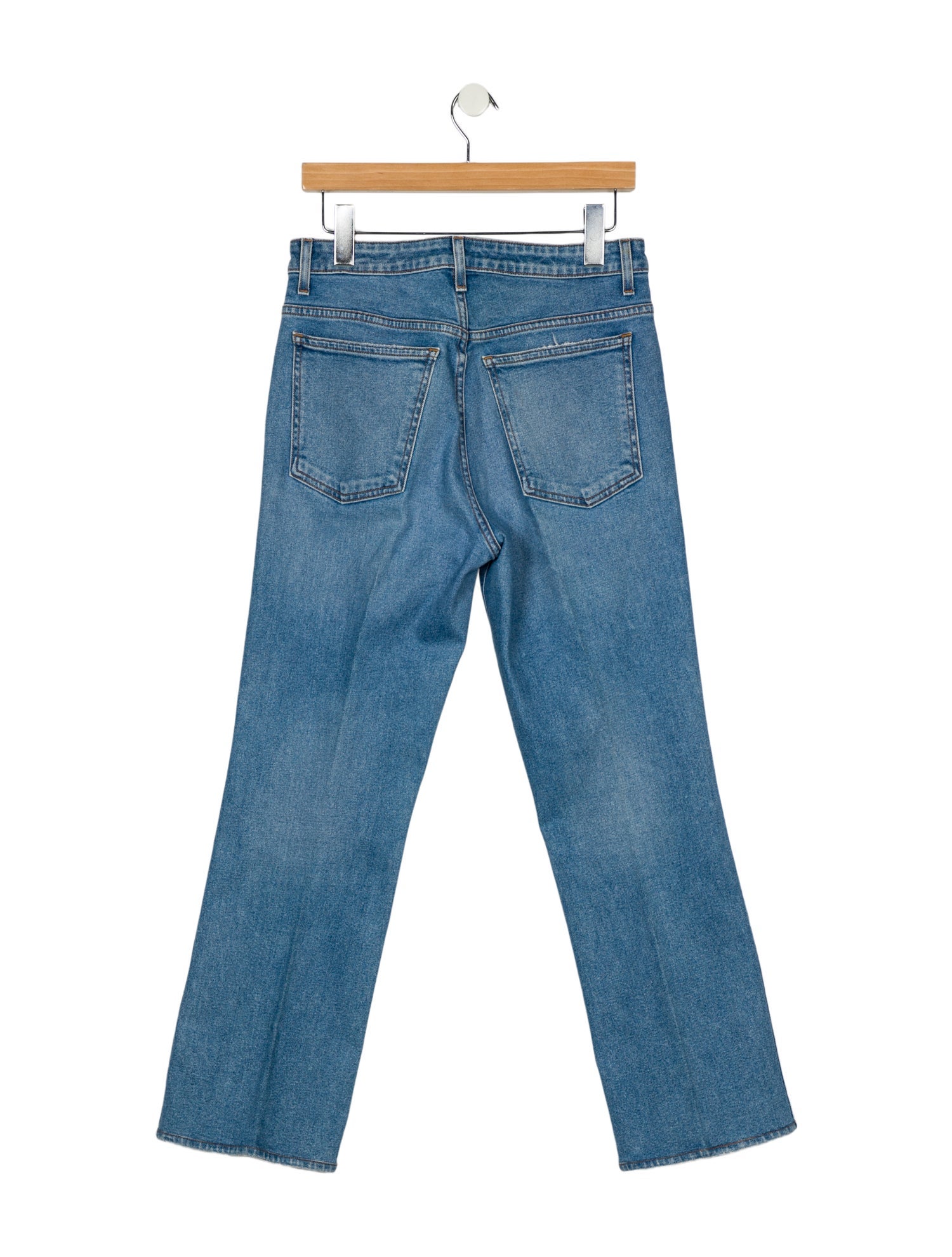 Khaite High-Rise Straight Leg Jeans