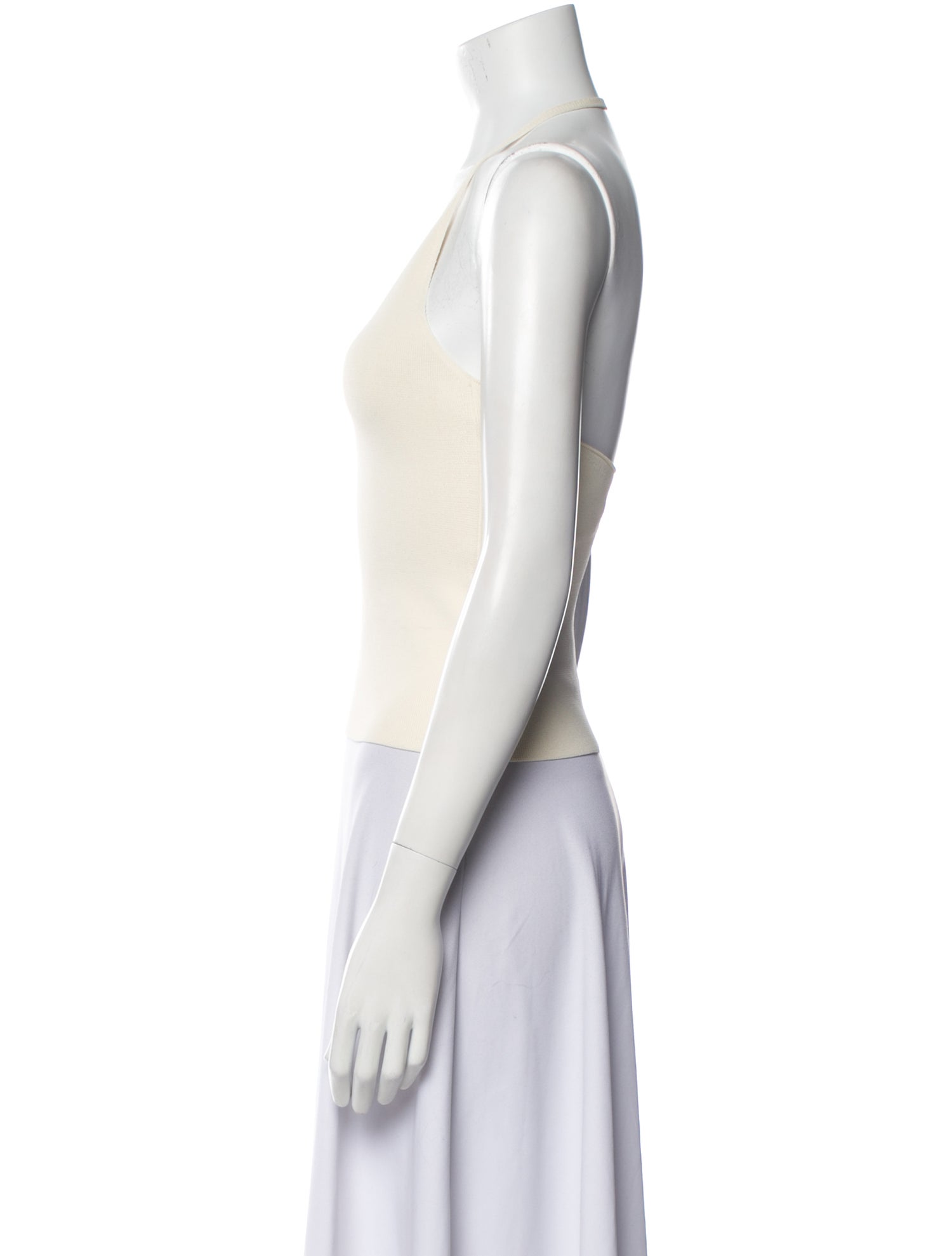 Khaite V-Neck Sleeveless Crop Top