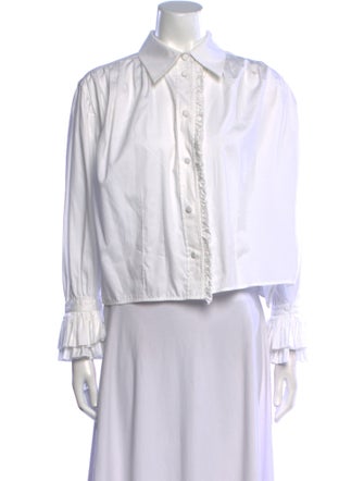 Khaite Long Sleeve Button-Up Top
